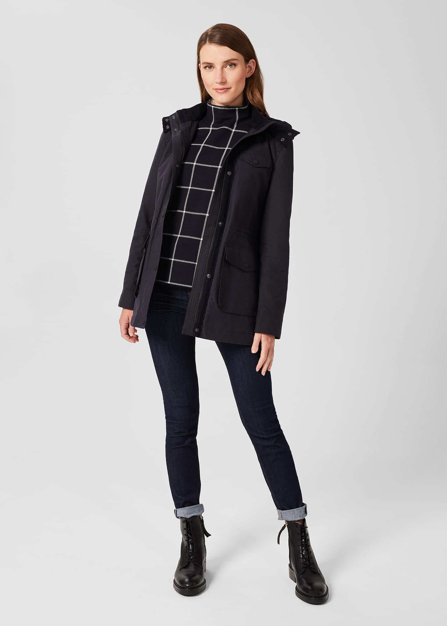 Hobbs navy bethany coat sale