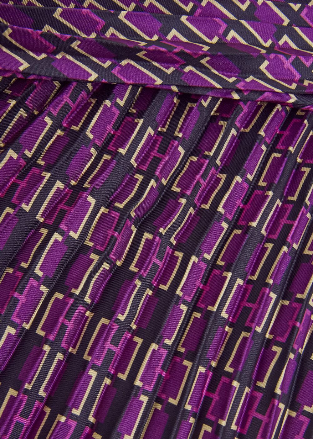 Kayla Pleated Skirt, Purple Multi, hi-res
