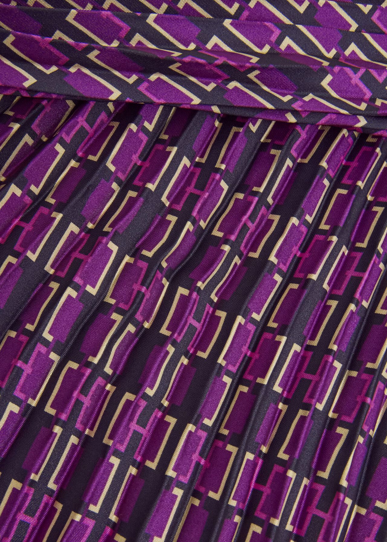 Kayla Pleated Skirt, Purple Multi, hi-res