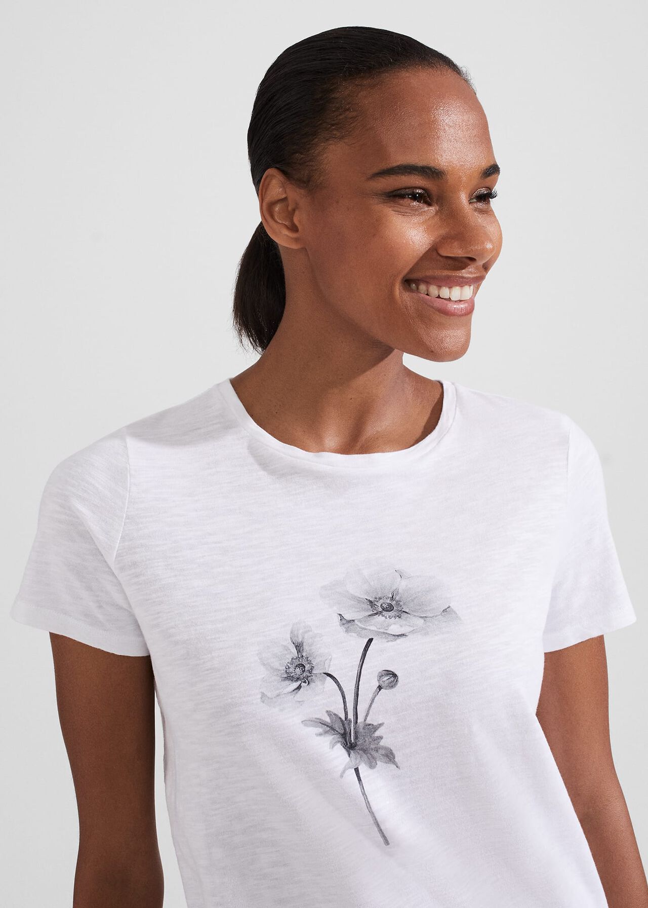 Shelby Floral T-Shirt, White, hi-res