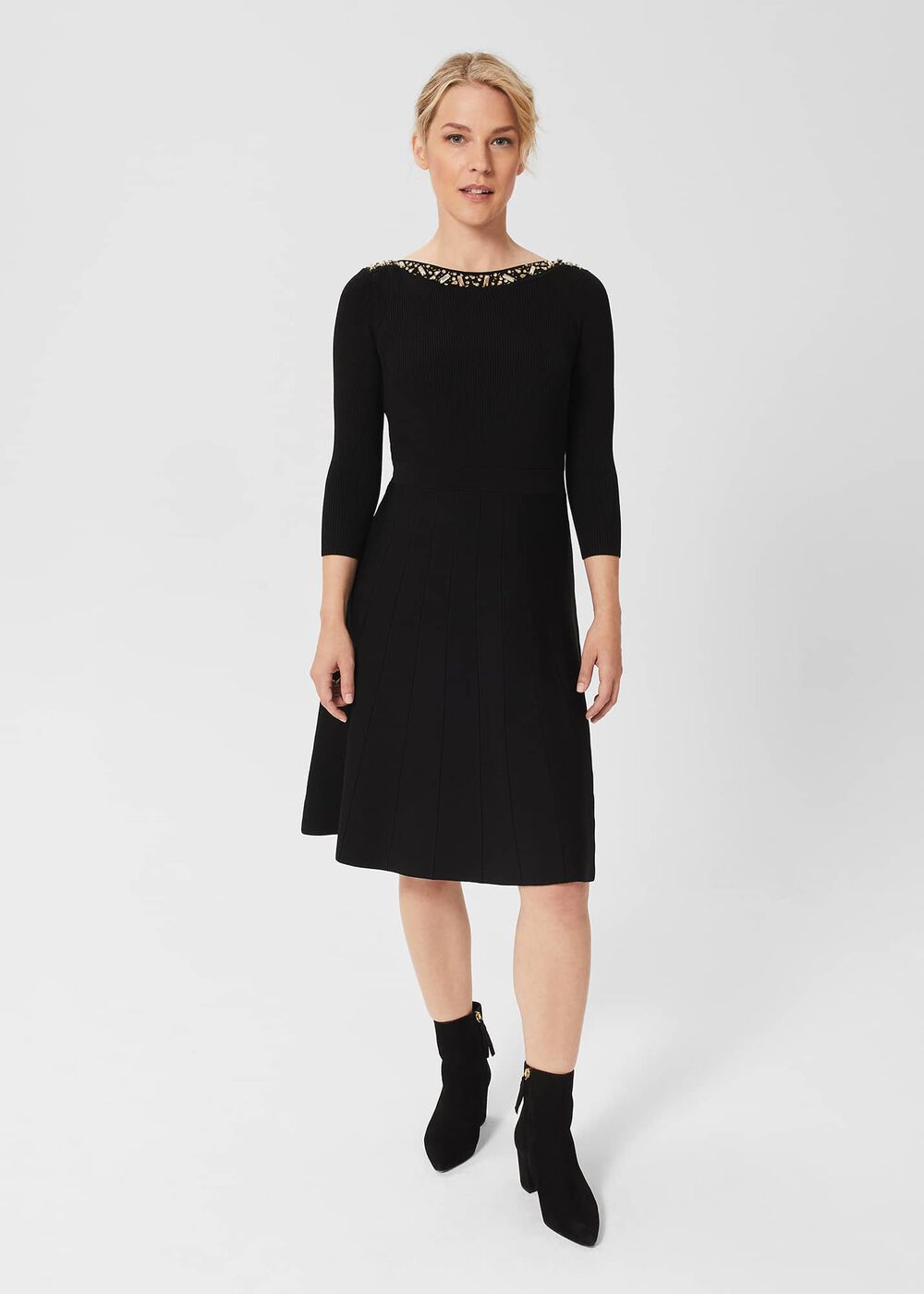 Petite Emily Sequin Dress, Black, hi-res