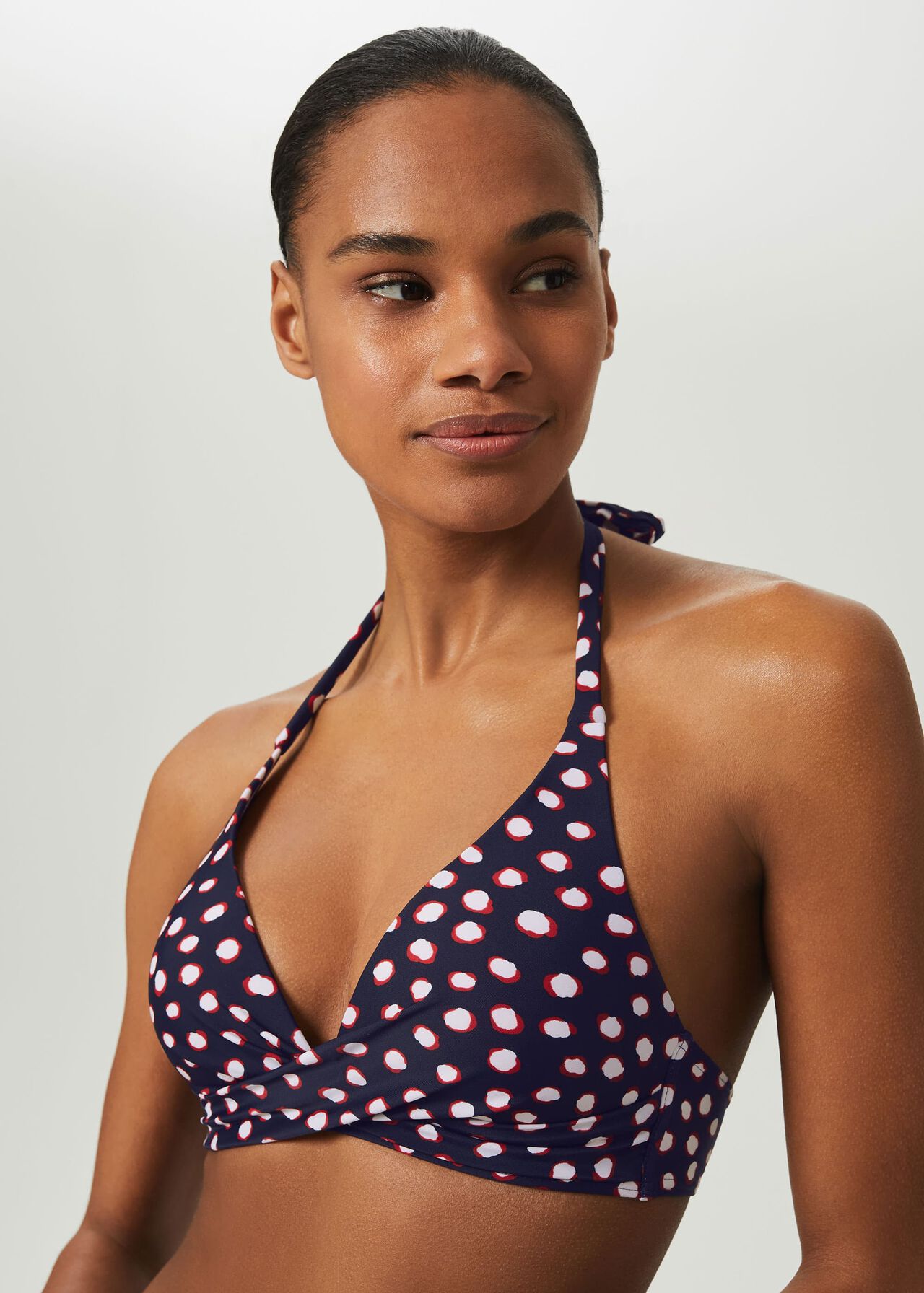 Bella Bikini Top, Navy Multi, hi-res