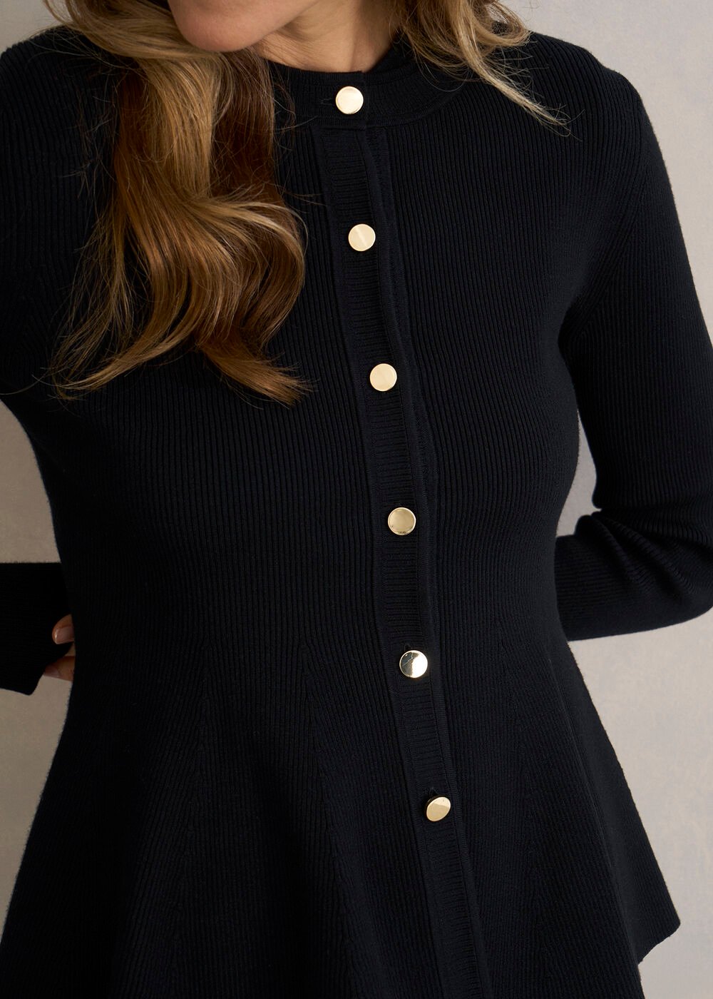 Bridget Knitted Jacket, Black, hi-res