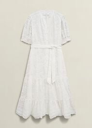 Petite Rosanna Broderie Dress, Hobbs White, hi-res