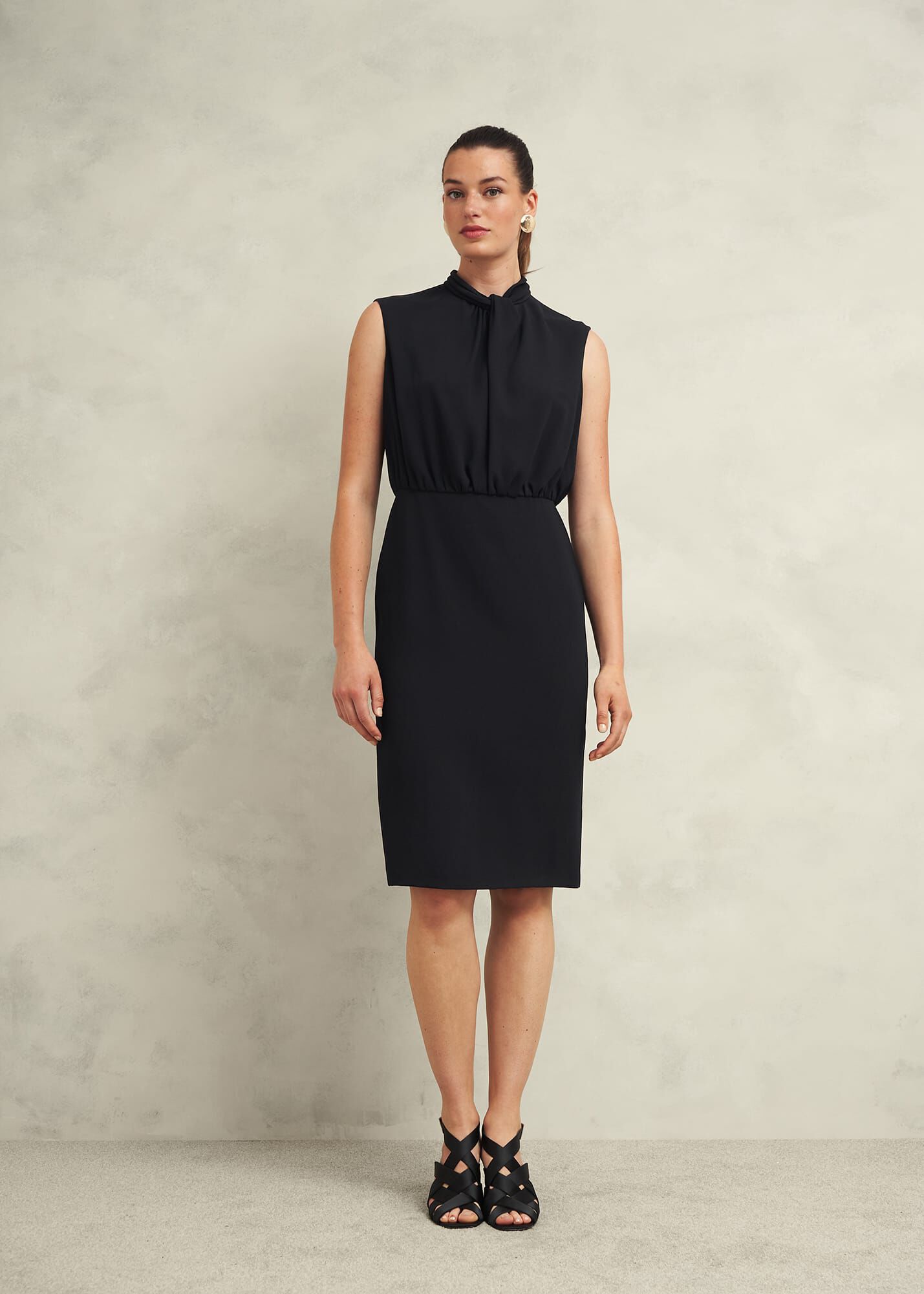 Camille Twist Neck Dress | Hobbs US |