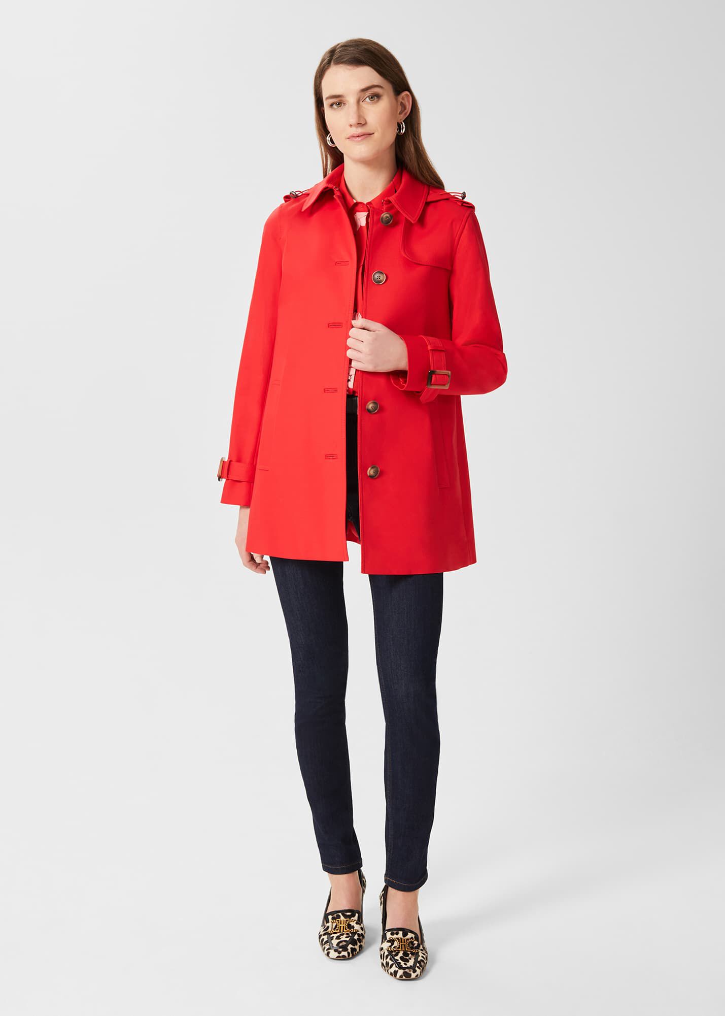 Hooded Chrissie Trench Coat Hobbs US