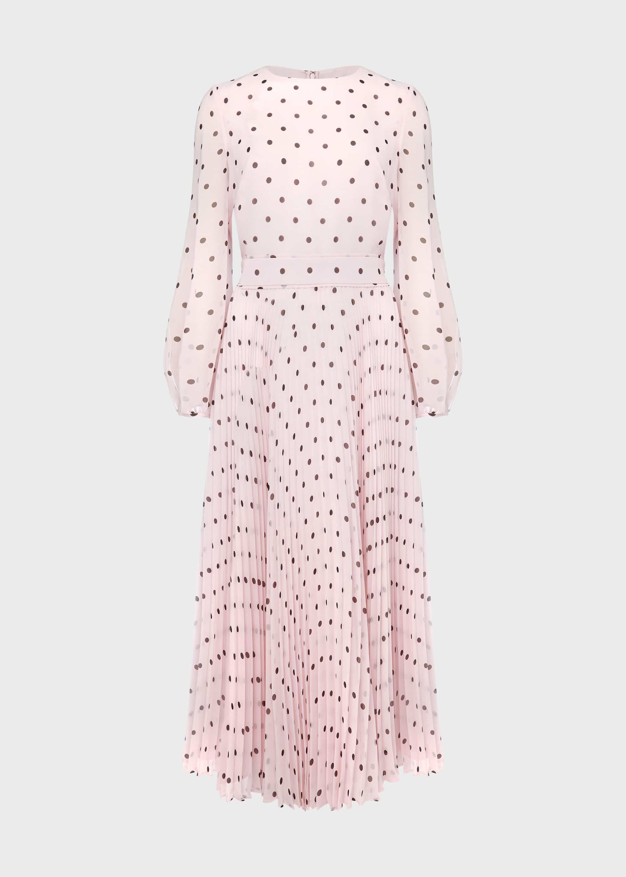 Selena Spot Pleated Dress