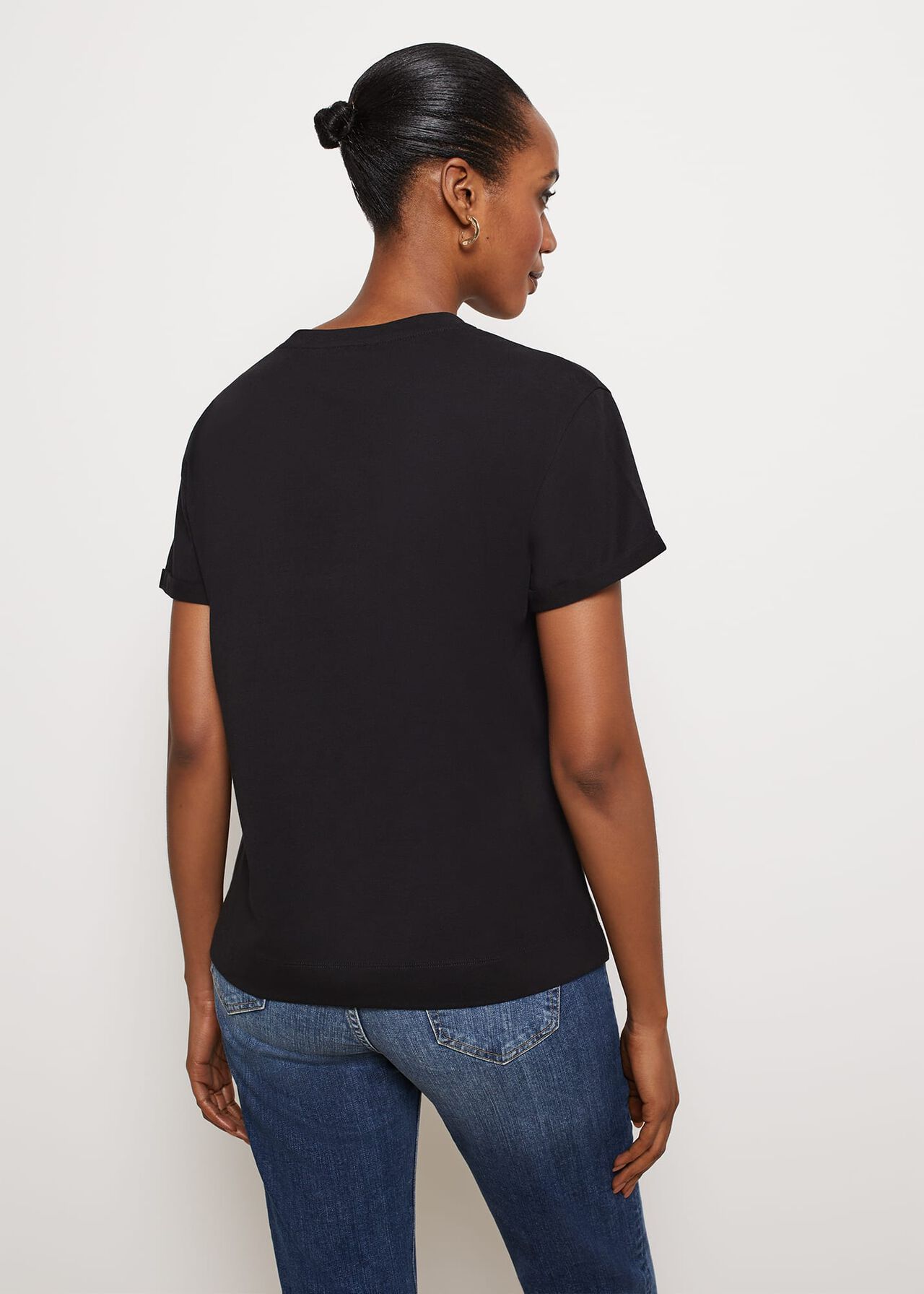 Hatton Cotton T-Shirt, Black, hi-res