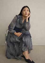 Miriam Dress, Midnight Cream, hi-res