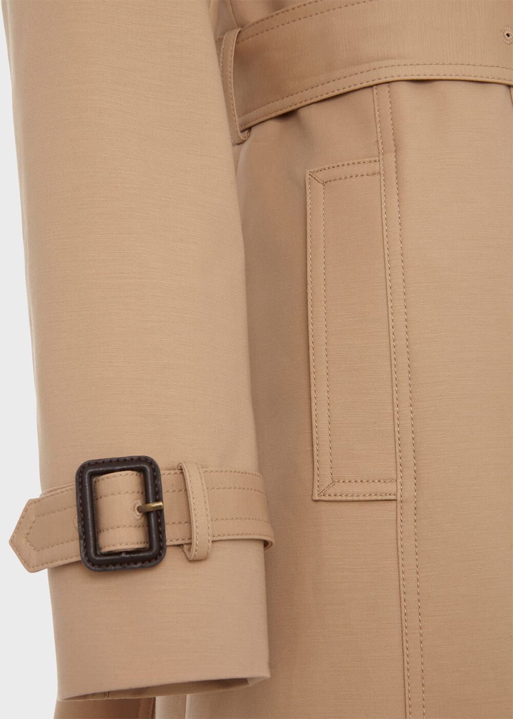 Skylar Shower Resistant Trench Coat, Tan, hi-res