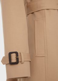 Skylar Shower Resistant Trench Coat, Tan, hi-res