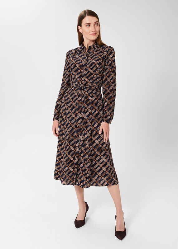 Savannah Belted Fit And Flare Dress 