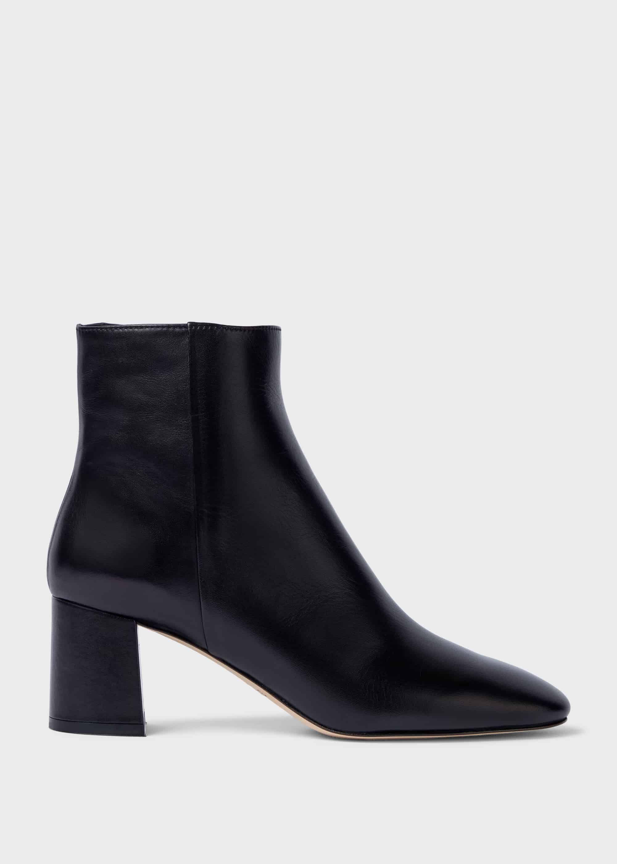 heeled block boots