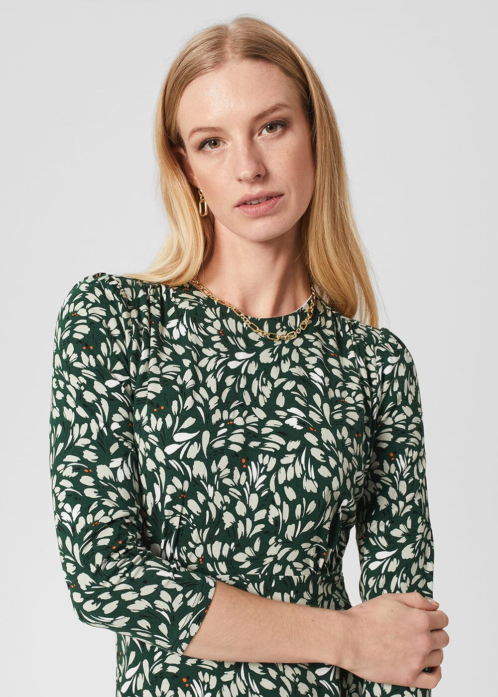 Petite Ami Dress, Sage Green Mult, hi-res