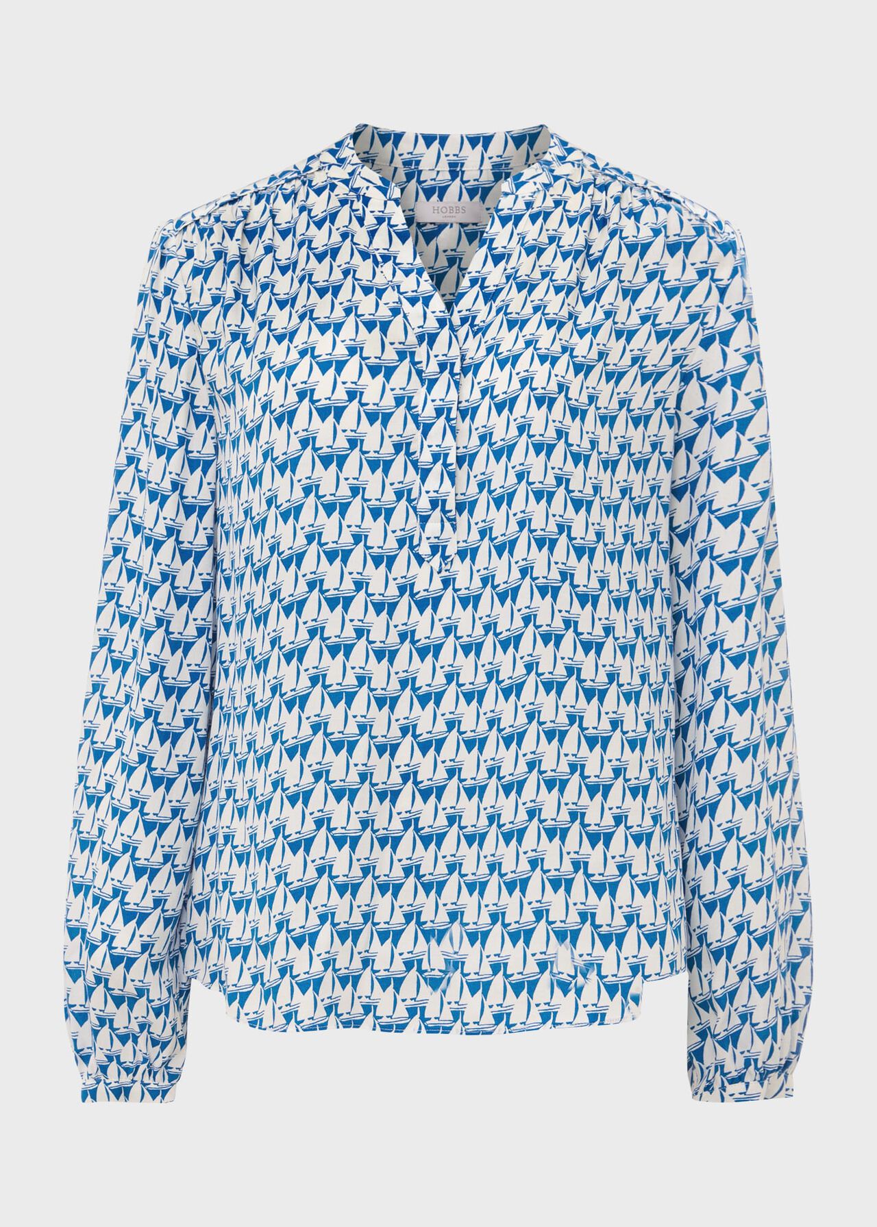 Posie Blouse, Blue Ivory, hi-res