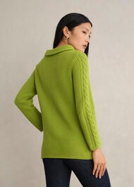 Camilla Cotton Sweater, Pear Green, hi-res