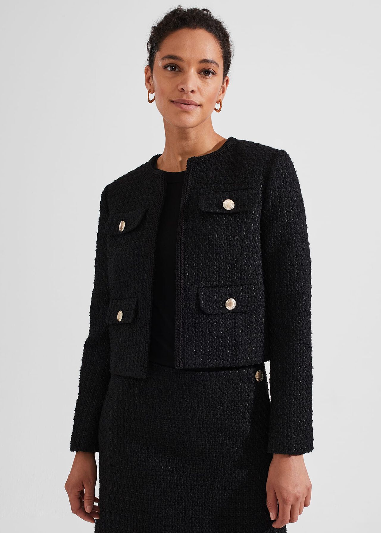 Emmy Jacket With Wool, Black, hi-res