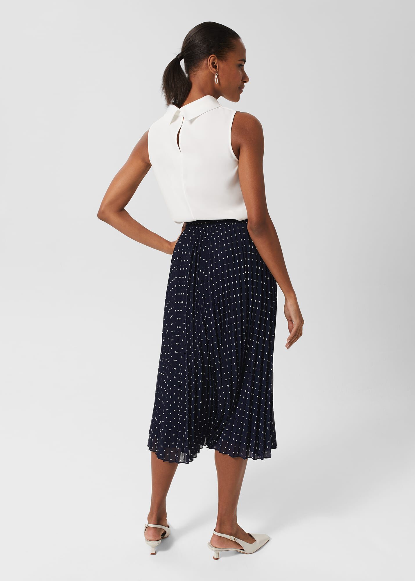 Losie Pleated Midi Skirt