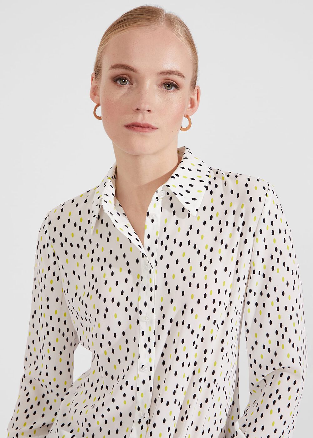 Brenna Shirt, Ivory Lime, hi-res