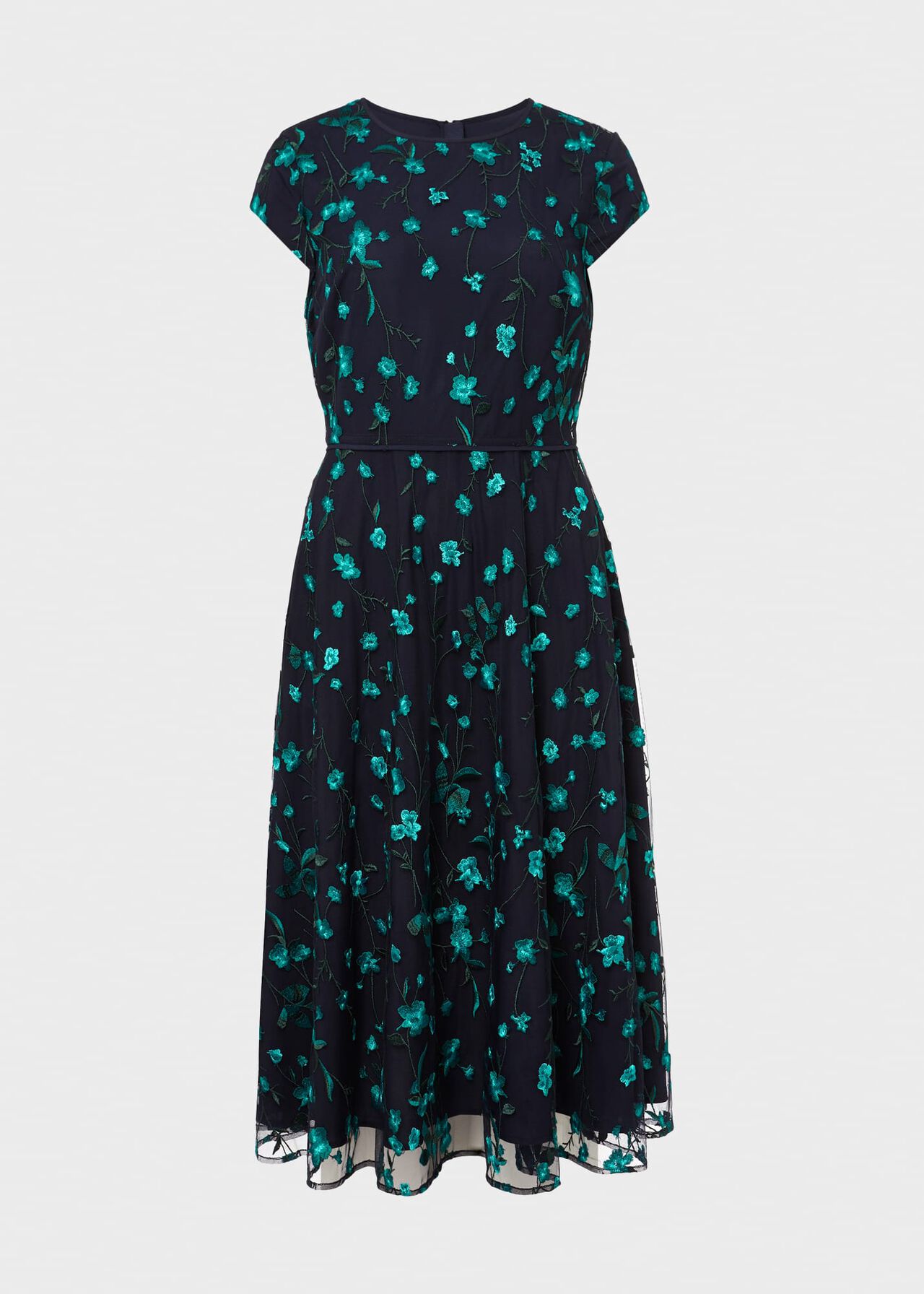 Tia Embroidered Dress, Navy Multi, hi-res