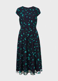 Tia Embroidered Dress, Navy Multi, hi-res