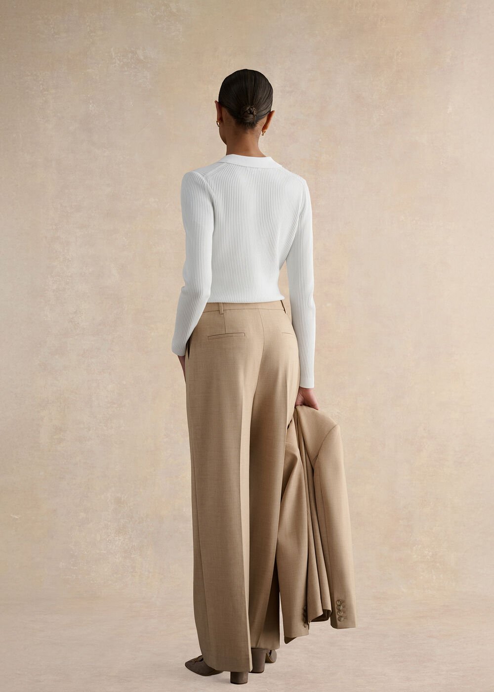 Ashleen Wide Leg Trousers, Neutral, hi-res