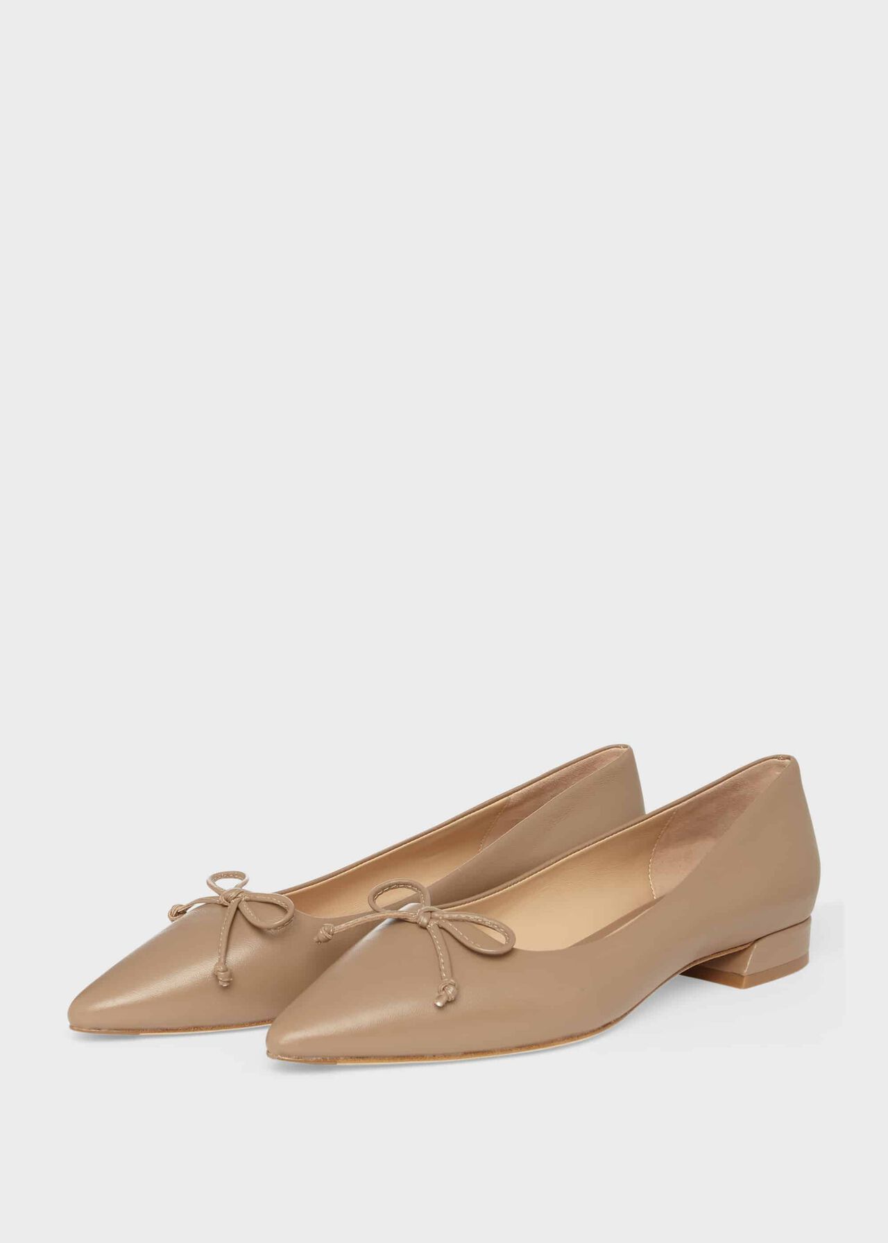 Kayley Leather Ballerinas Fawn