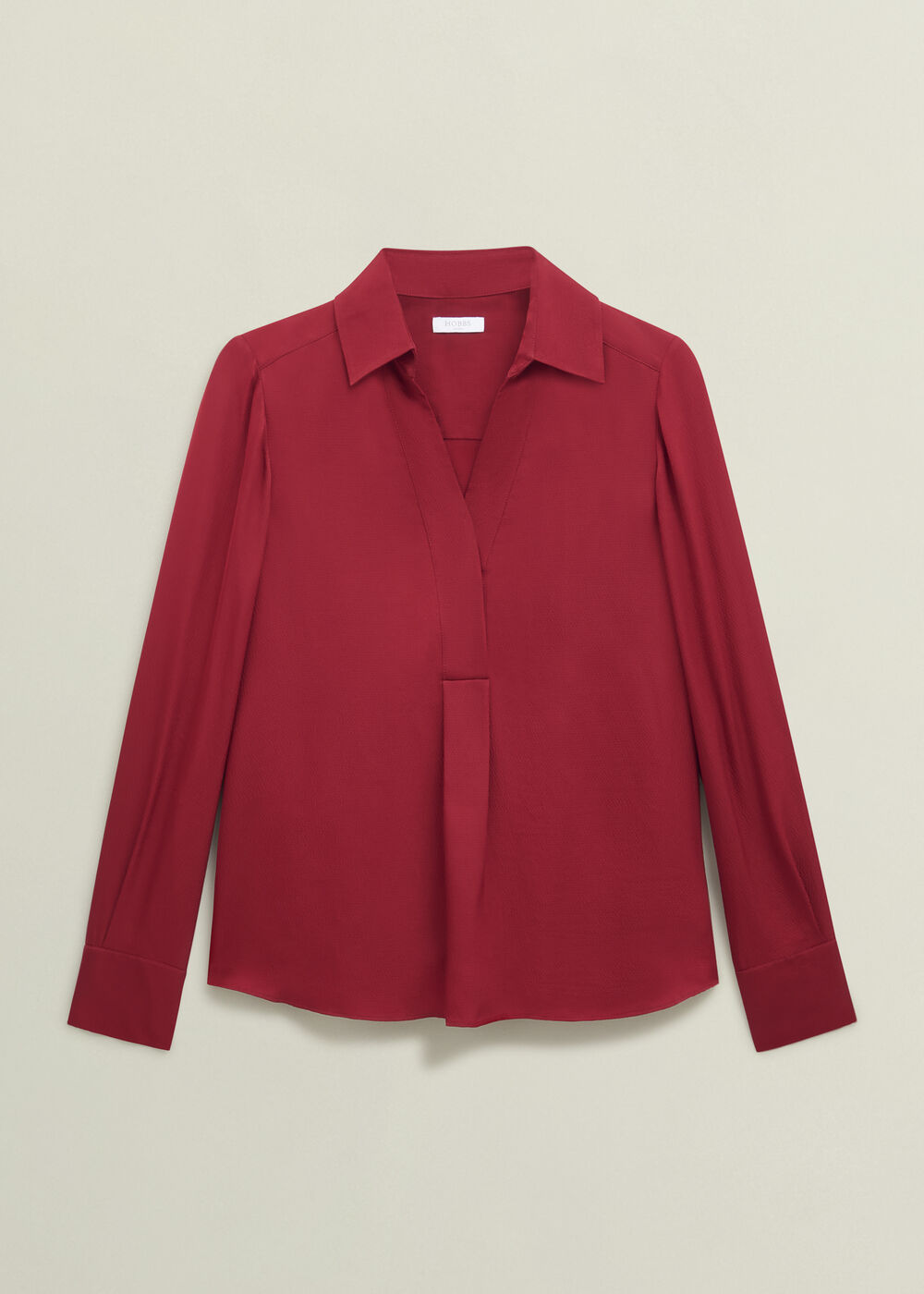 Marie Satin Blouse, Pomegranate Red, hi-res