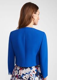 Elize Crepe Jacket, Lapis Blue, hi-res