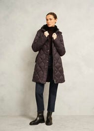 Petite Lumi Puffer Coat, Deep Brown, hi-res