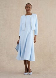 Beatrix Embellished Trimmed Jacket, Pale Blue, hi-res