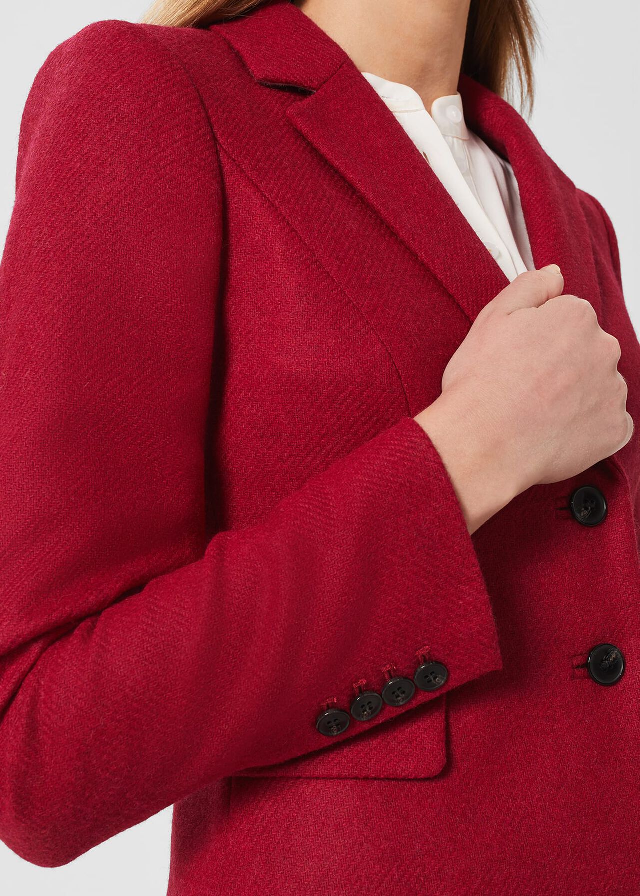 Hackness Wool Jacket , Raspberry, hi-res