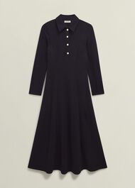Scarlett Ponte Dress, Hobbs Navy, hi-res