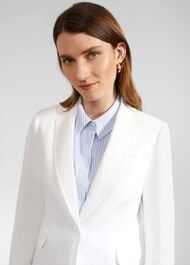 Petite Blake Linen Jacket, Ivory, hi-res