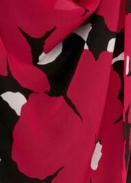 Carly Floral Midi Dress, Black Pink, hi-res