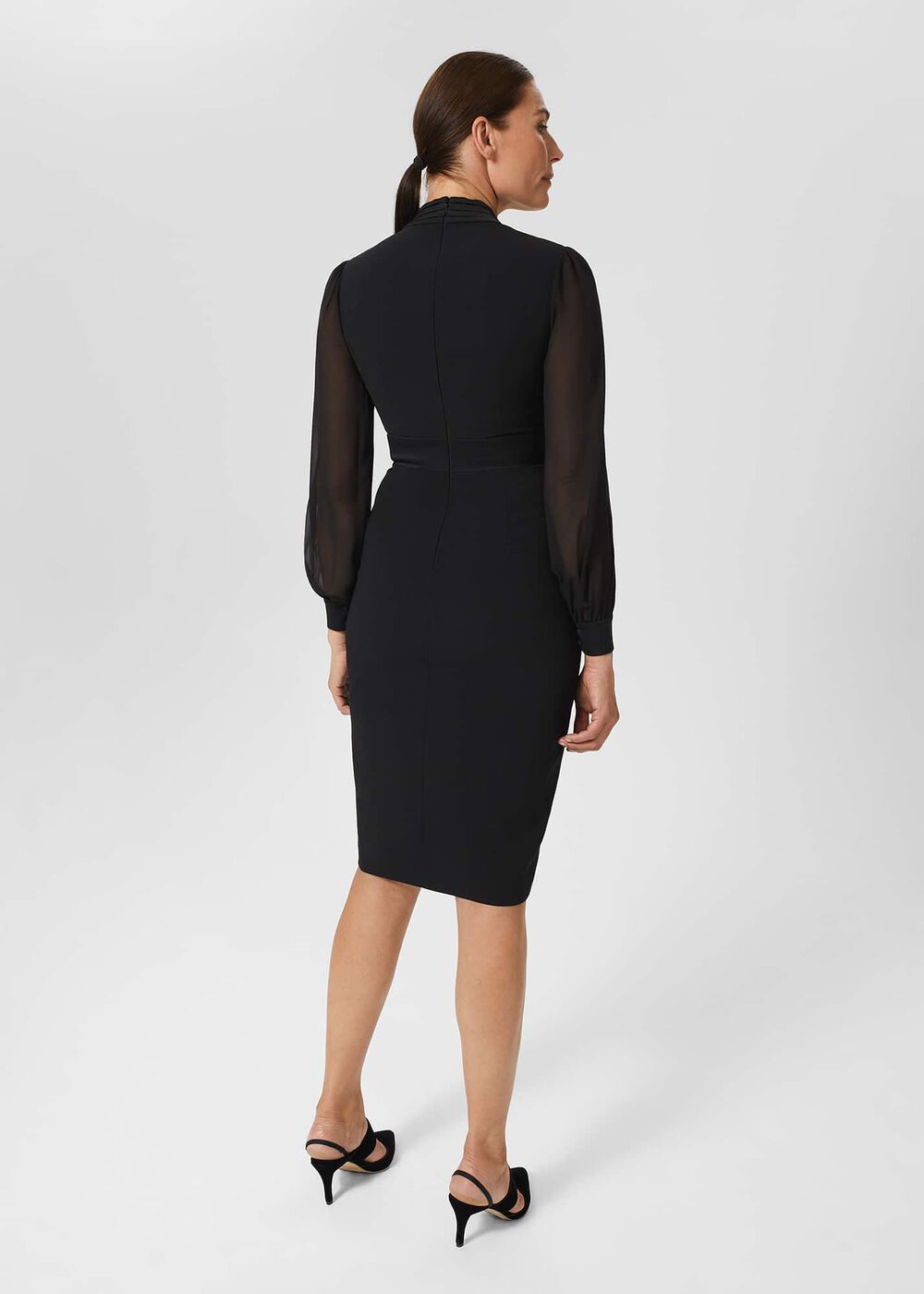 Stephanie Tux Shift Dress, Black, hi-res