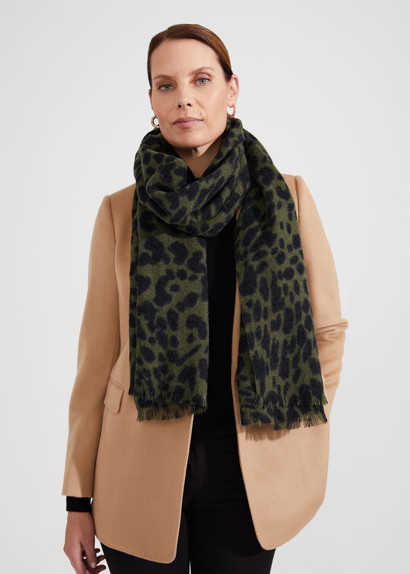 Green leopard sales print scarf