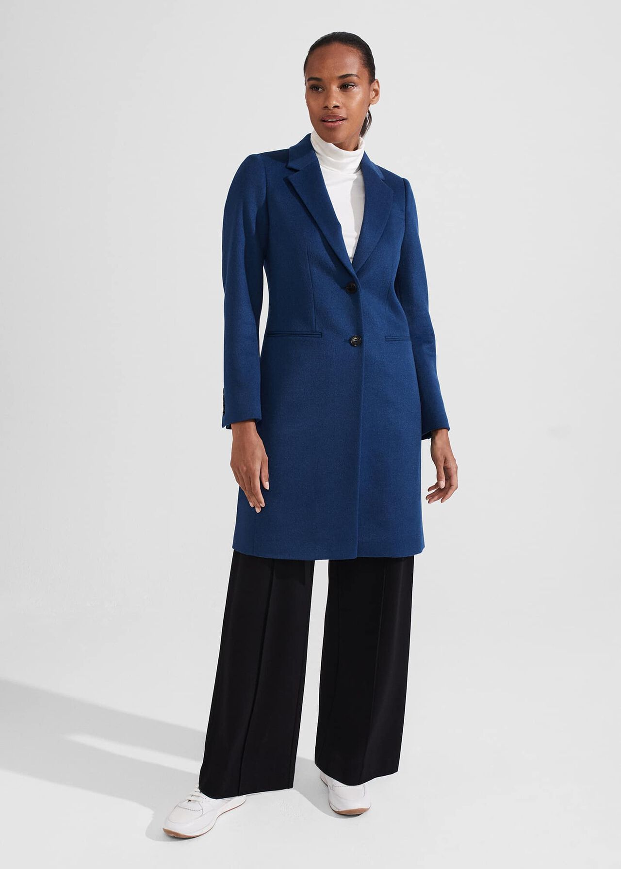 Petite Tilda Wool Coat, Steel Blue, hi-res