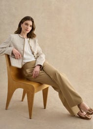 Carey Tweed Jacket, Camel Ivory, hi-res