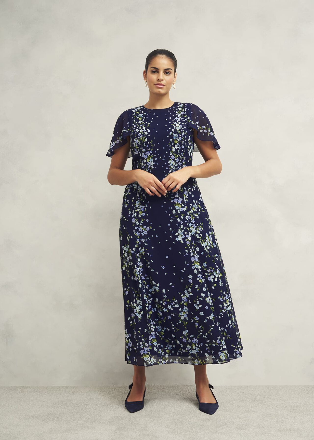 Petite Rosella Dress, Midnight Multi, hi-res
