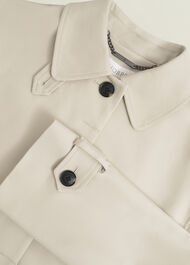 Frida Shower Resistant Short Trench Coat, Buff Grey, hi-res