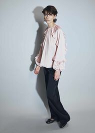 Howley Wide Trousers, Black, hi-res