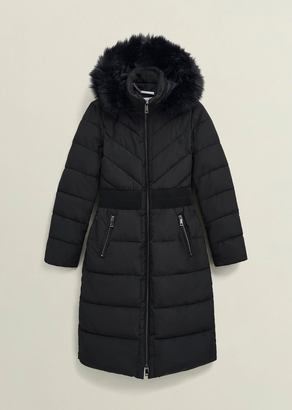 Petite Amalie Puffer Coat, Black, hi-res