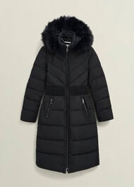 Petite Amalie Puffer Coat, Black, hi-res