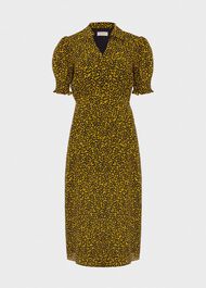 Elora Dress, Chartreuse Navy, hi-res