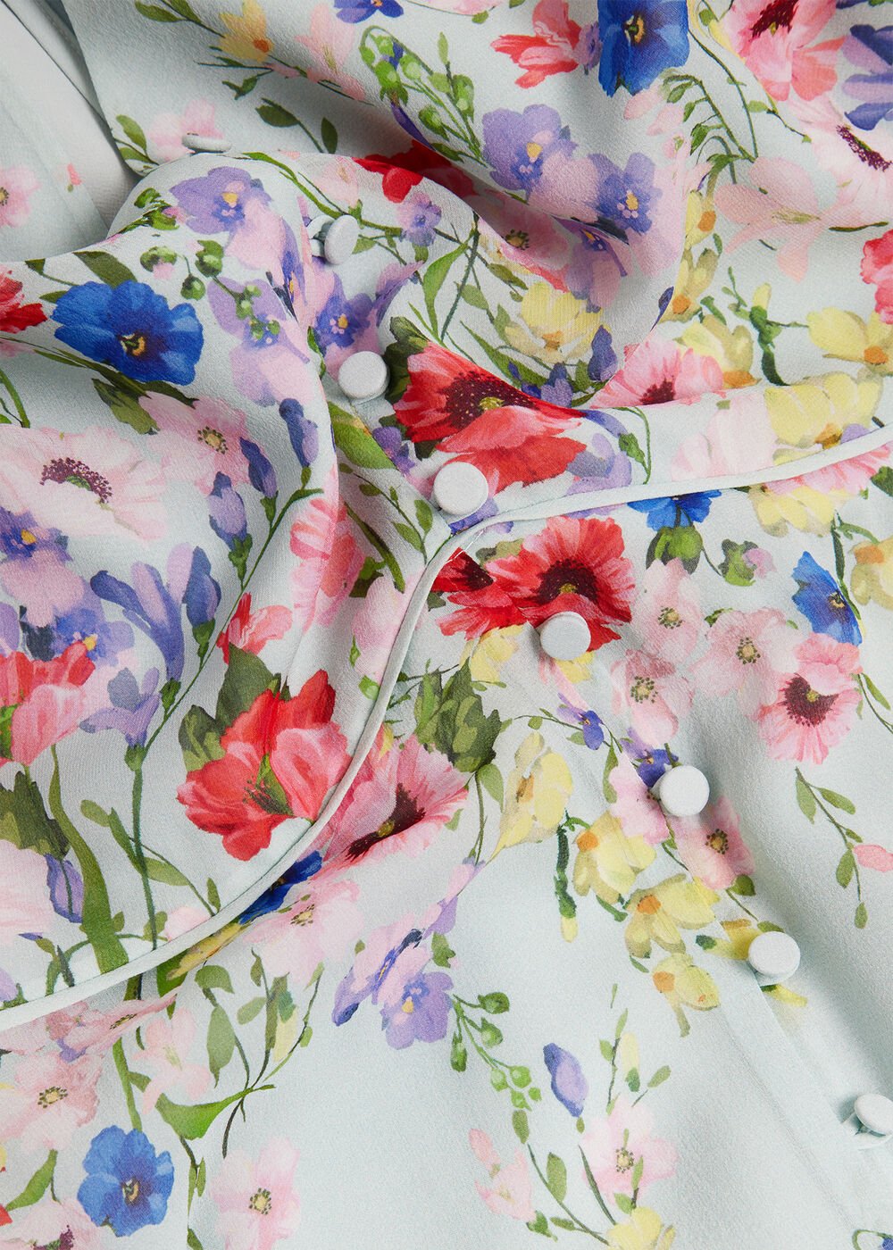 Monica Silk Floral Dress, Green Multi, hi-res