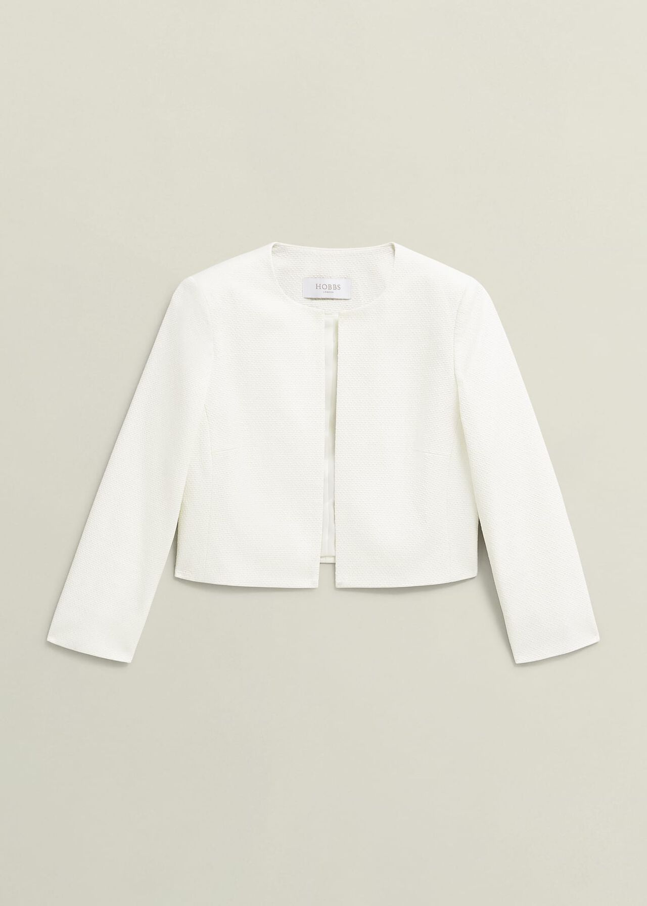 Elize Textured Jacket, Ivory, hi-res