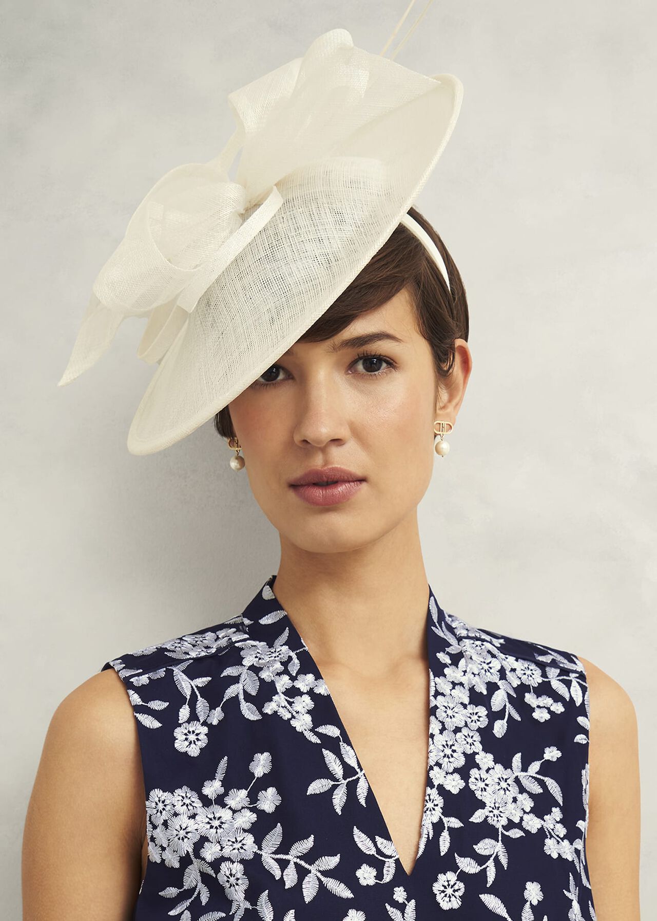 Chloe Fascinator, Ivory, hi-res