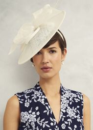 Chloe Fascinator, Ivory, hi-res