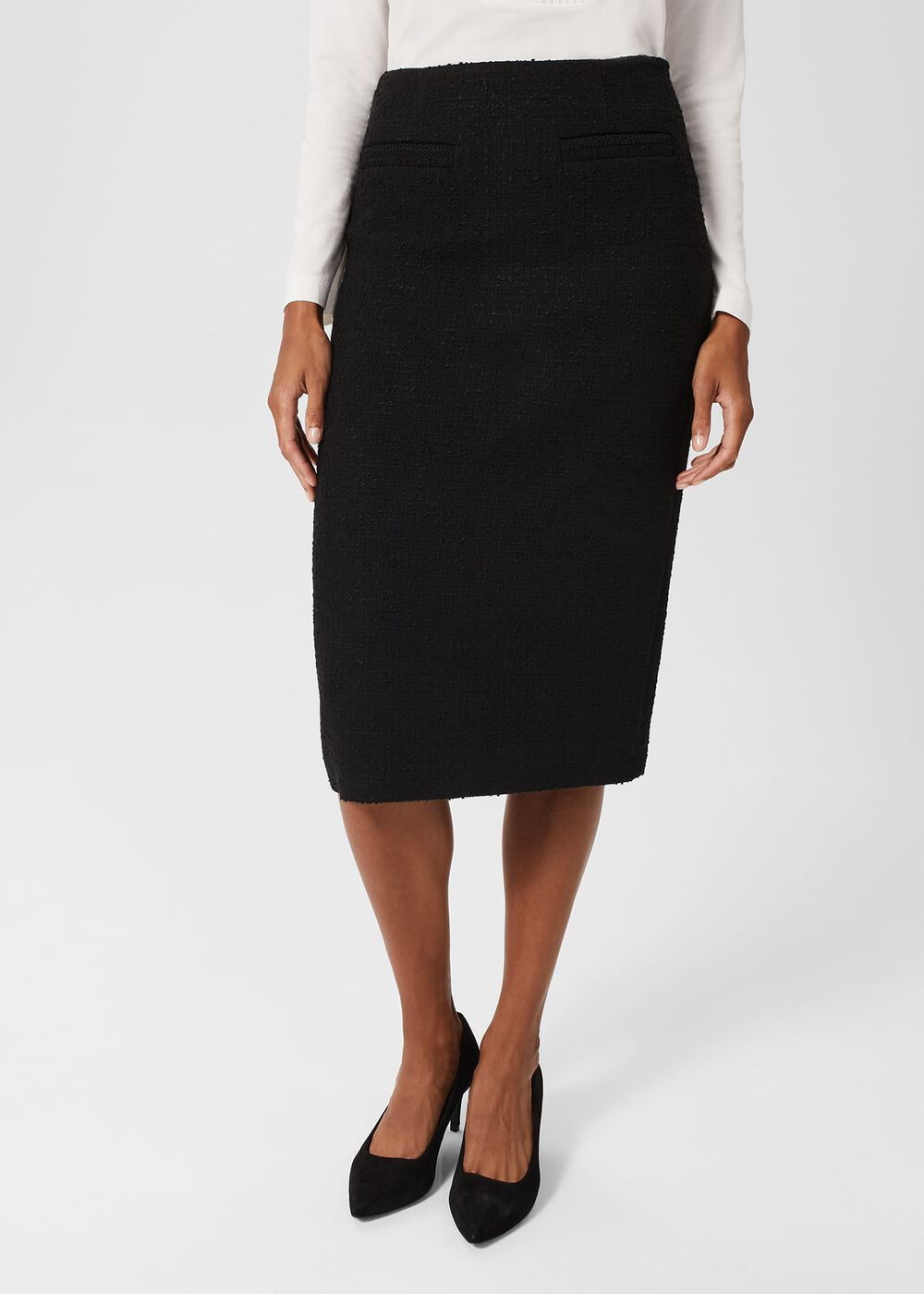 Gabi Tweed Skirt, Black, hi-res